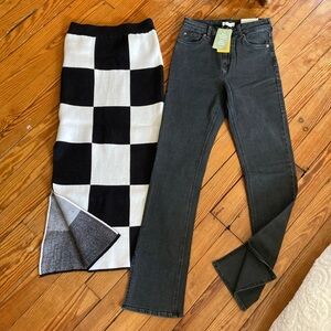 NWT H&M Split hem jeans size 8, fits sizes 4-8